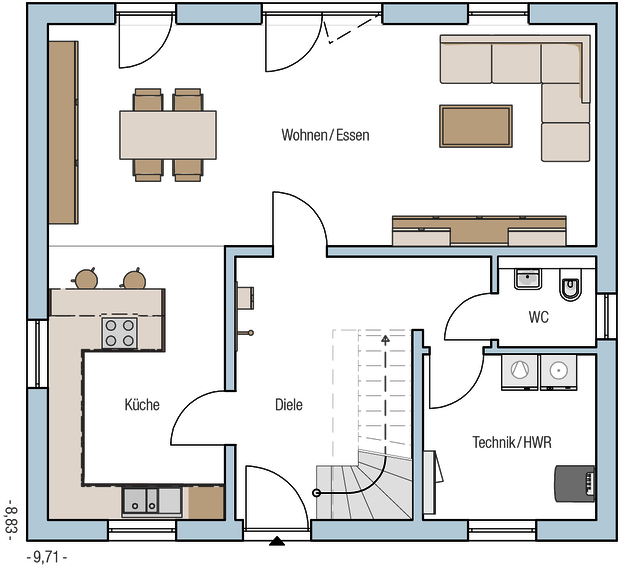 HOME[base] 123: Vorgeplantes Einfamilienhaus mit 123 m²