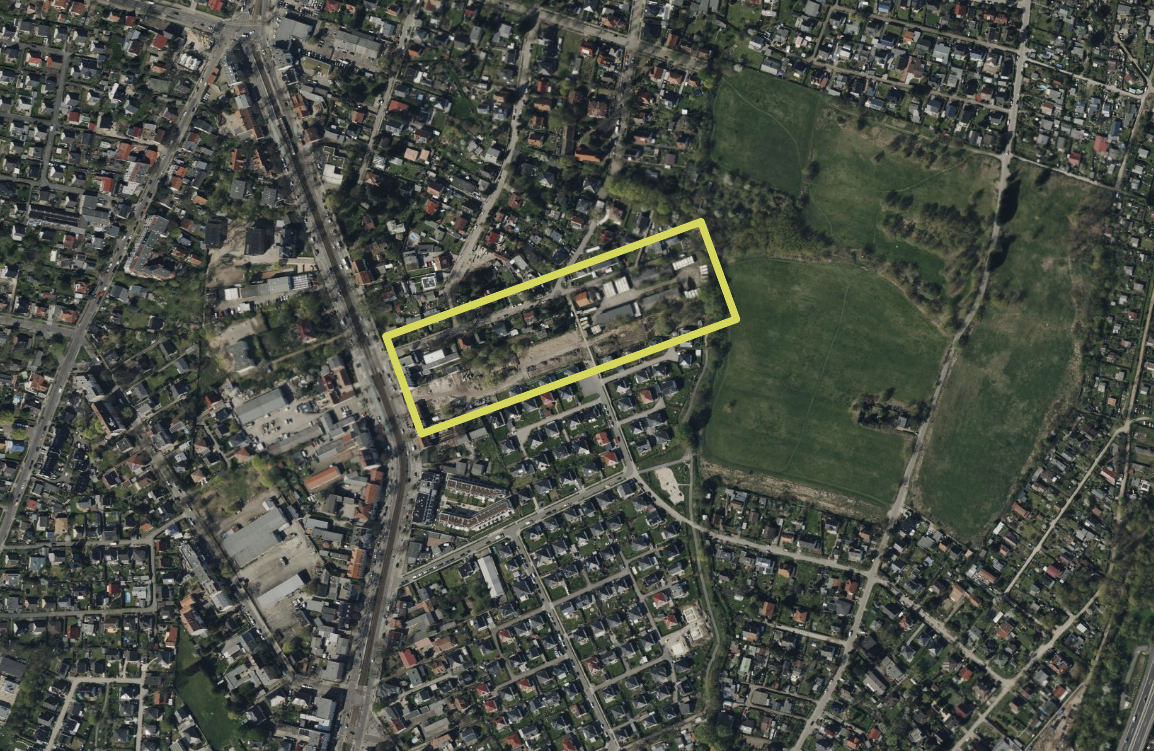 Lage des Quartiers Berliner Straße in Berlin-Pankow