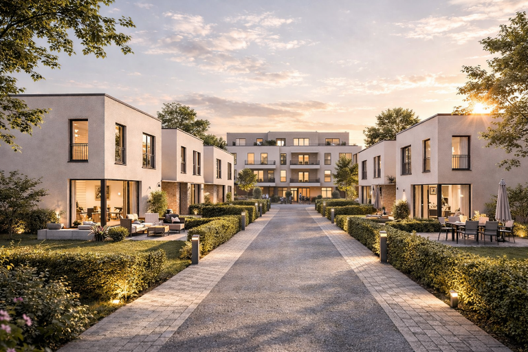Berliner Straße Berlin-Pankow Visualisierung Reihenhaus